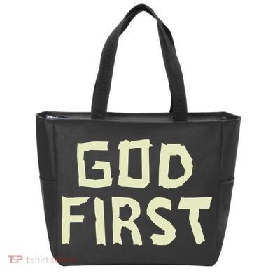 Taped Off God First Tote Bag
