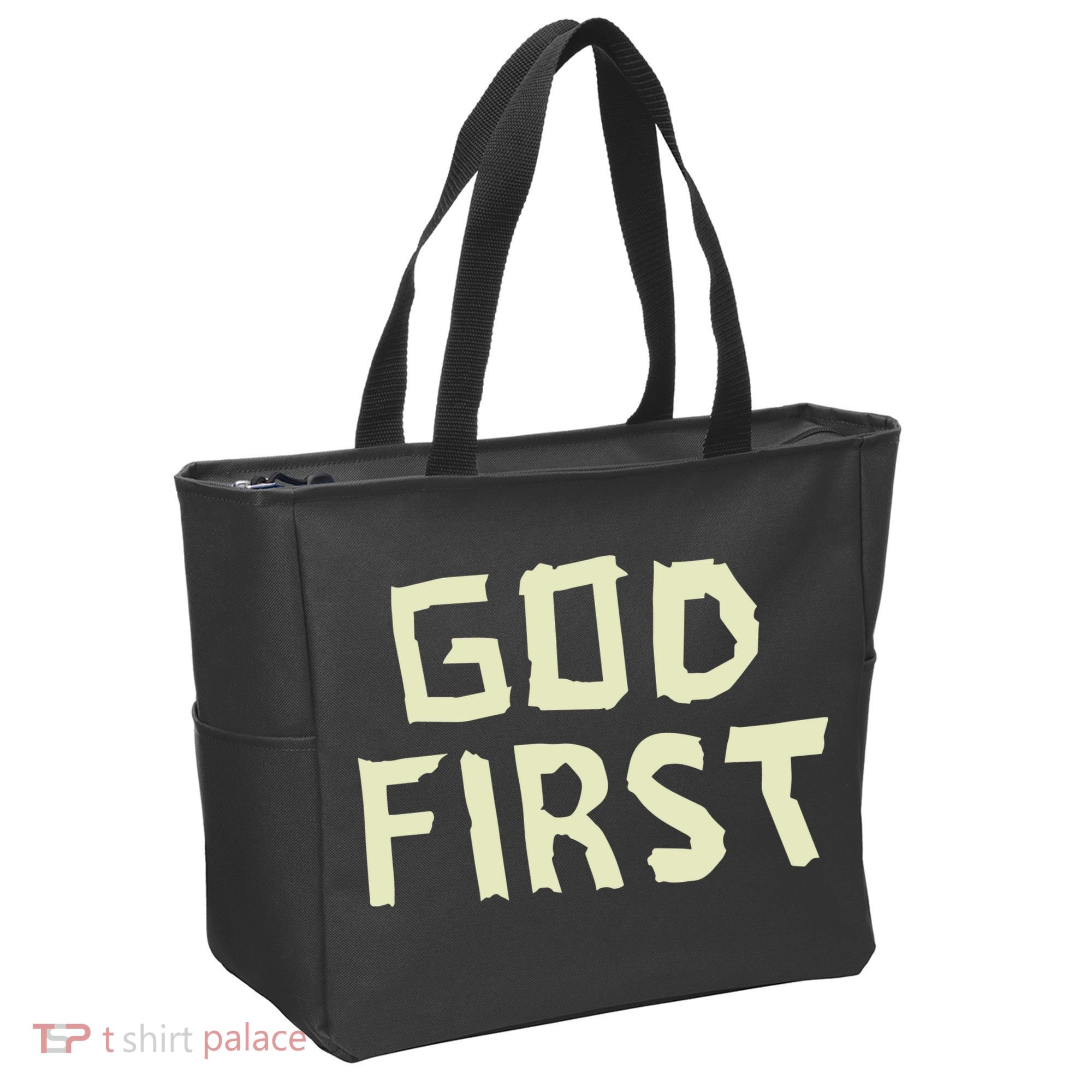 Taped Off God First Tote Bag