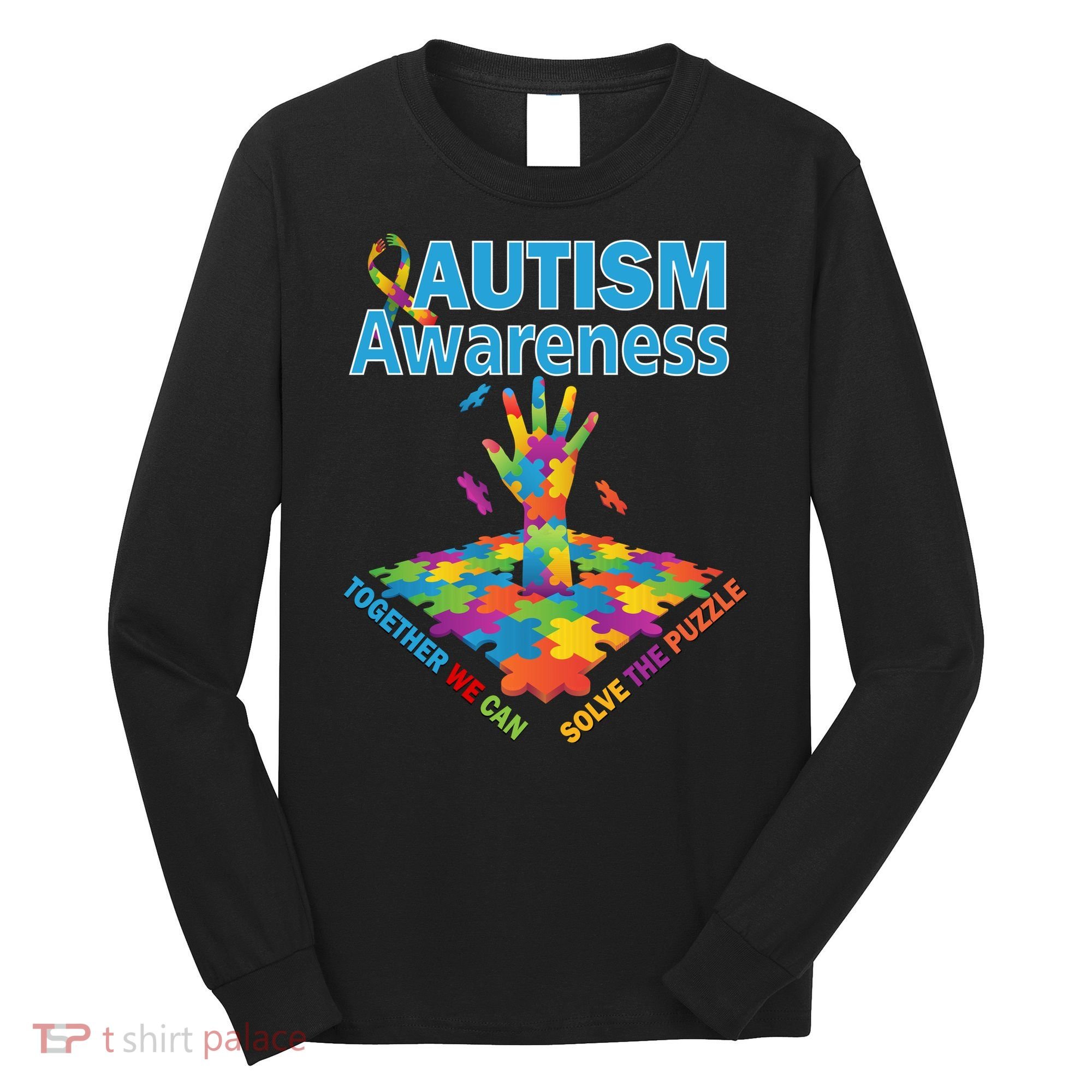 Together We Can Solve The Puzzle Autism Awareness Long Sleeve Shirt