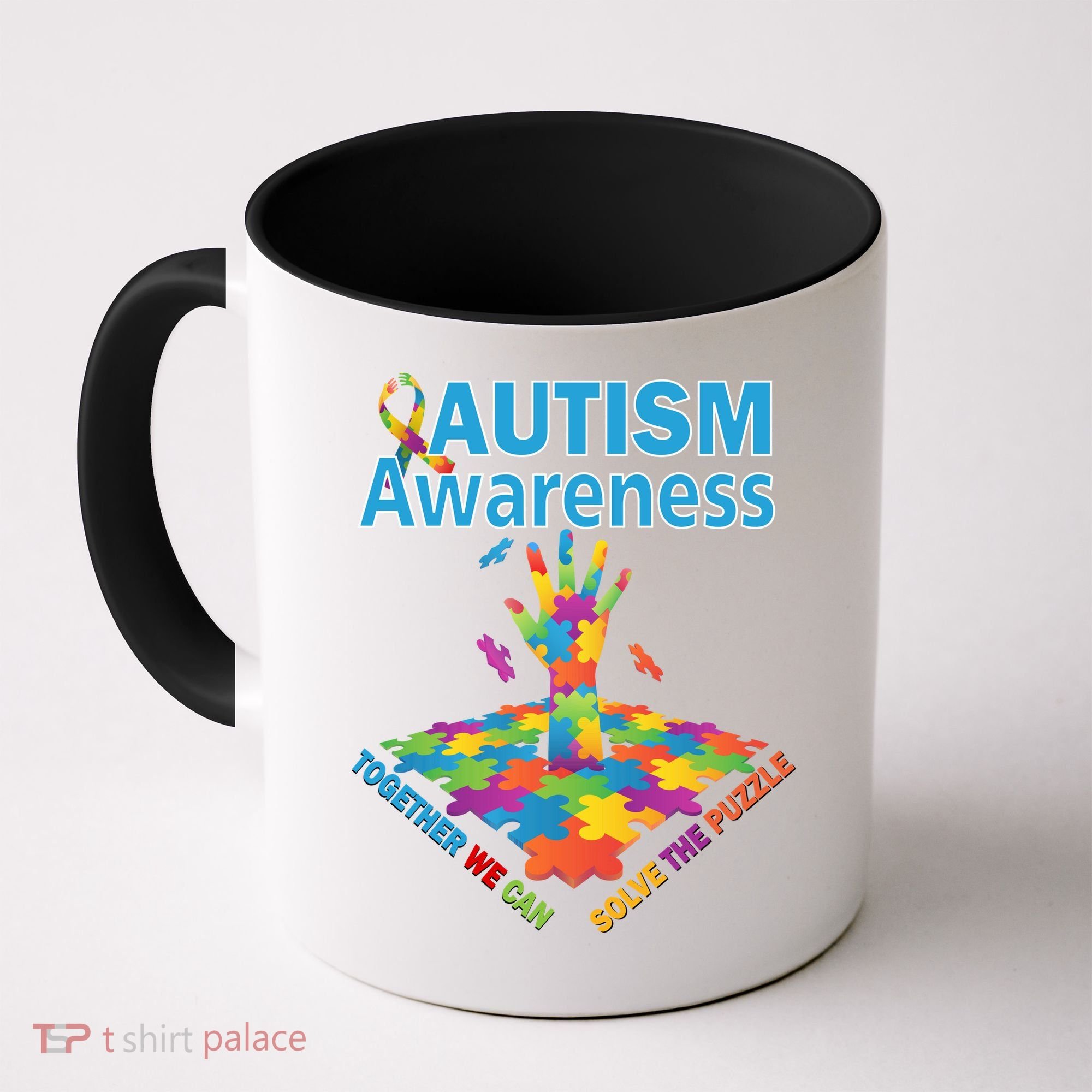 Together We Can Solve The Puzzle Autism Awareness Coffee Mug