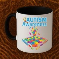 Together We Can Solve The Puzzle Autism Awareness Coffee Mug thumb 2