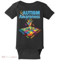 Together We Can Solve The Puzzle Autism Awareness Baby Bodysuit thumb 0