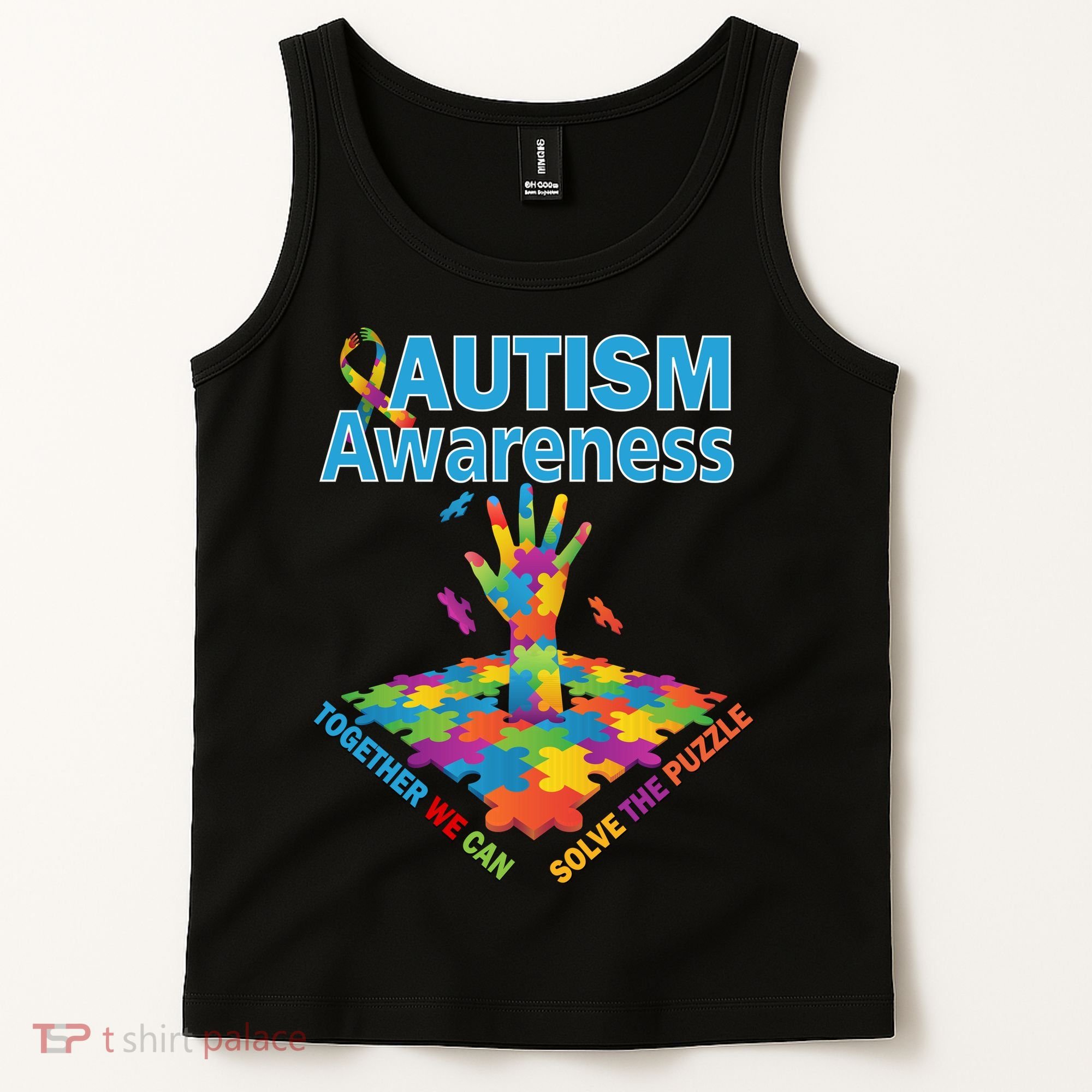 Together We Can Solve The Puzzle Autism Awareness Tank Top