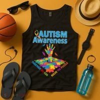Together We Can Solve The Puzzle Autism Awareness Tank Top thumb 4