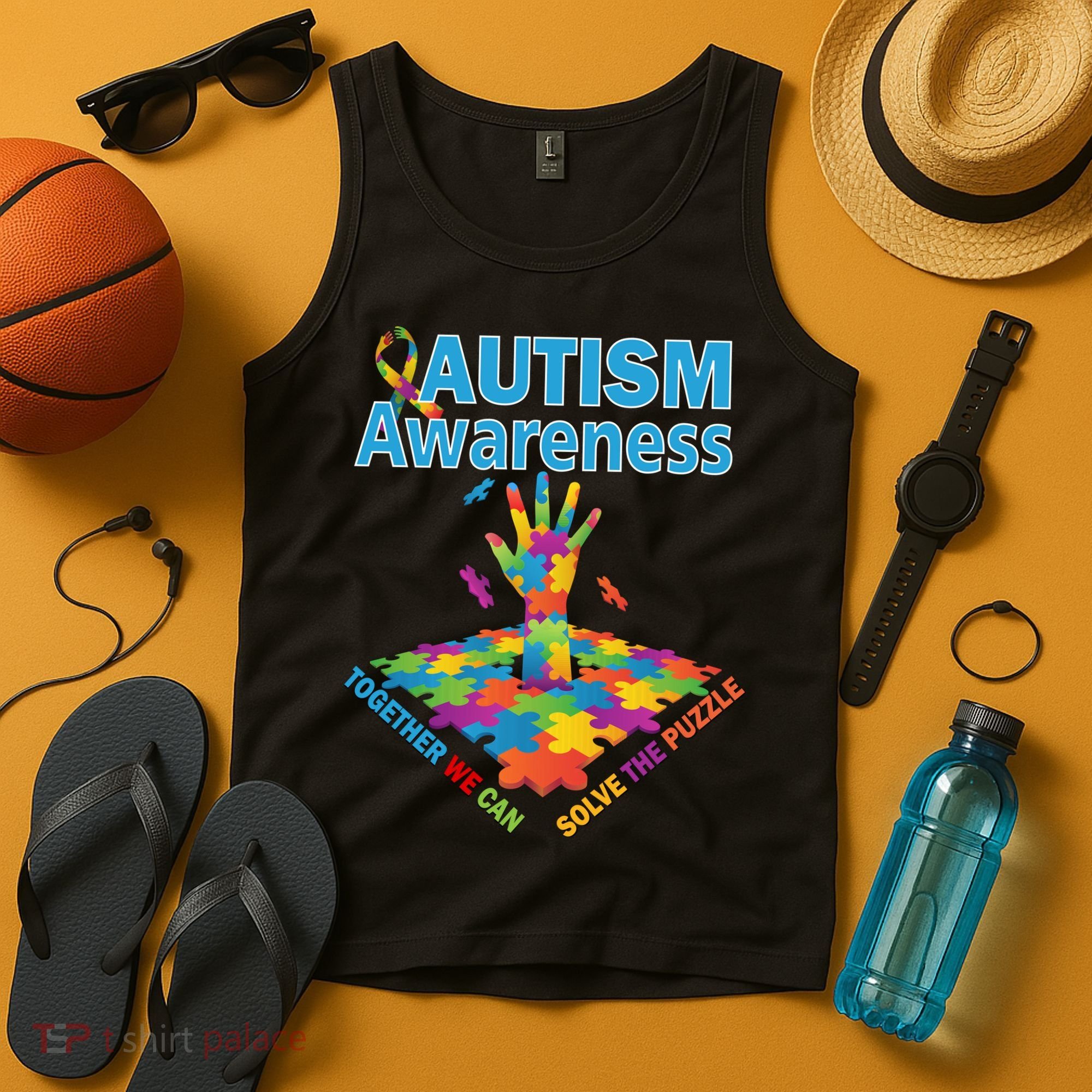 Together We Can Solve The Puzzle Autism Awareness Tank Top