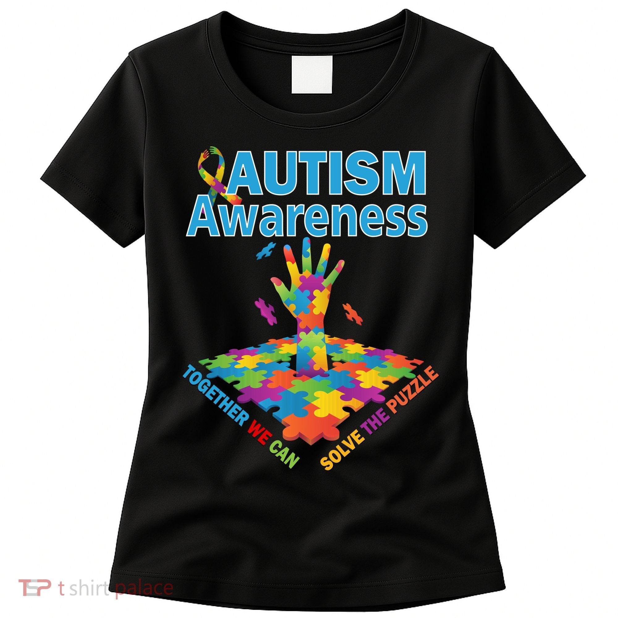 Together We Can Solve The Puzzle Autism Awareness Women's T-Shirt