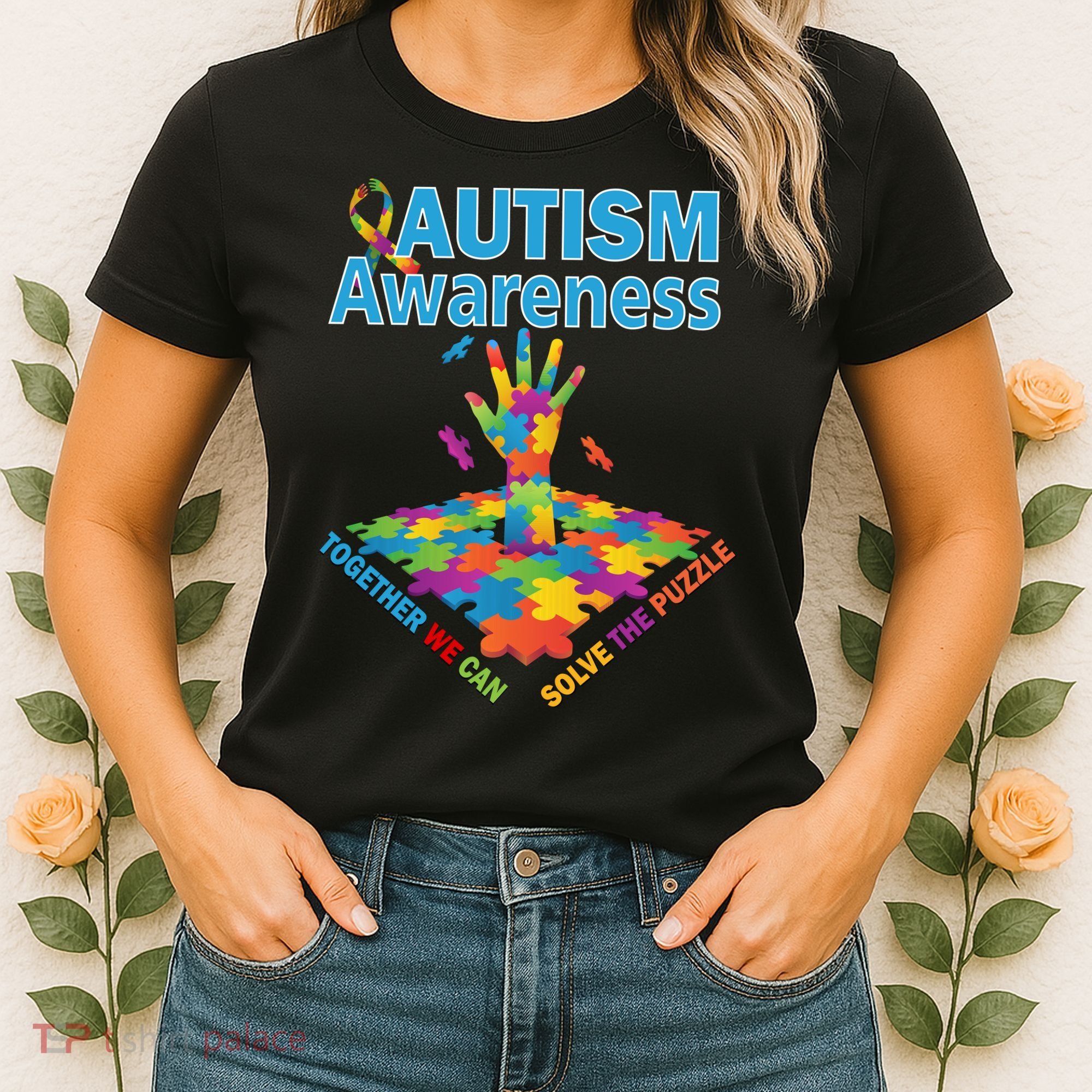 Together We Can Solve The Puzzle Autism Awareness Women's T-Shirt