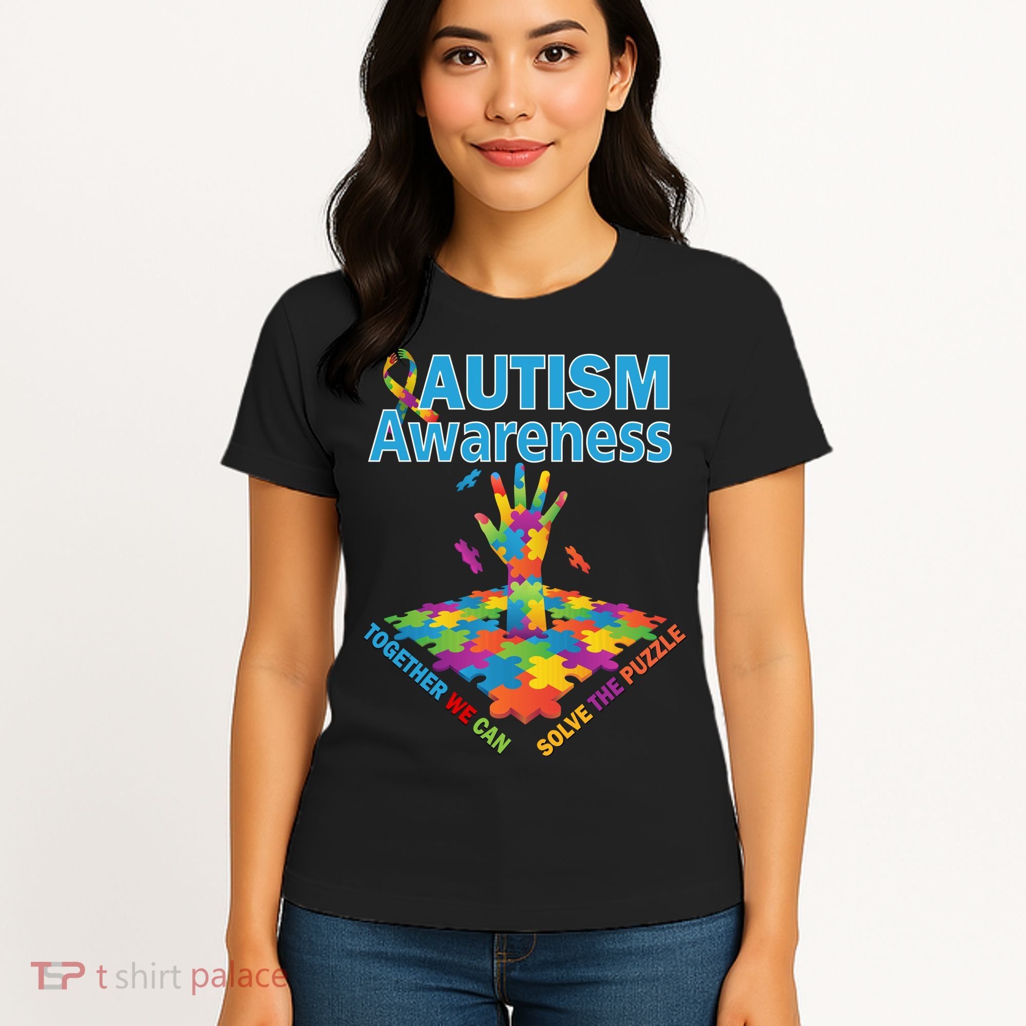 Together We Can Solve The Puzzle Autism Awareness Women's T-Shirt