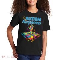 Together We Can Solve The Puzzle Autism Awareness Kids T-Shirt thumb 2