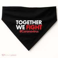 Together We Fight #Coronavirus Support USA-Made Doggie Bandana thumb 0