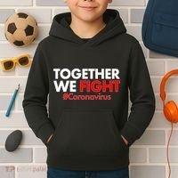 Together We Fight #Coronavirus Support Kids Hoodie thumb 2