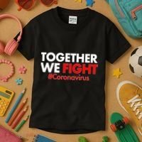 Together We Fight #Coronavirus Support Kids T-Shirt thumb 3