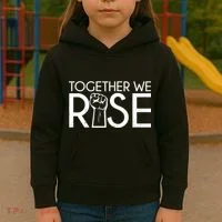 Together We Rise Protest Support Unite Kids Hoodie thumb 3
