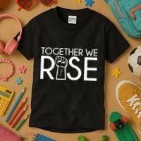 Together We Rise Protest Support Unite Kids T-Shirt thumb 3