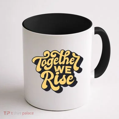 Together We Rise Retro Coffee Mug back