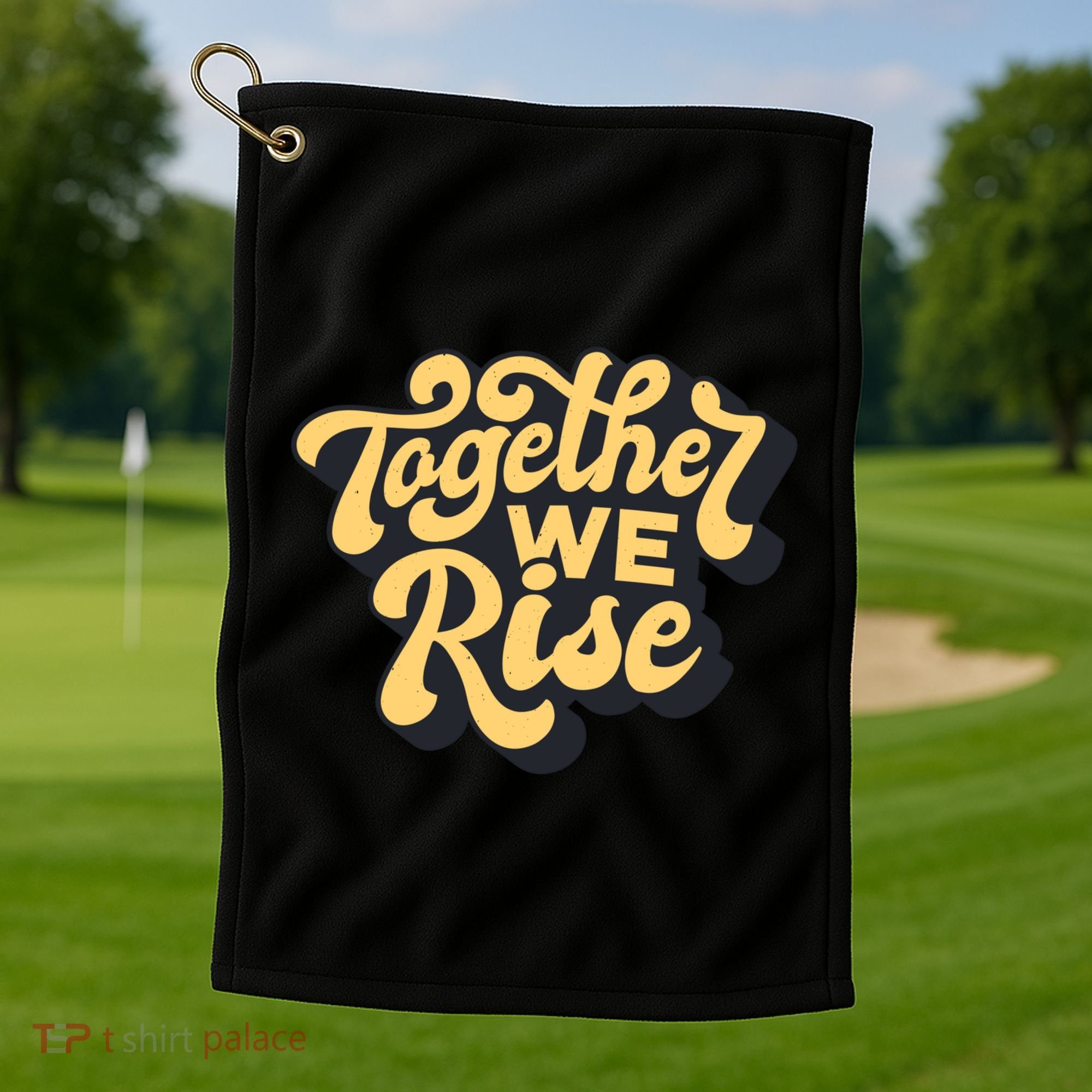 Together We Rise Retro Golf Towel