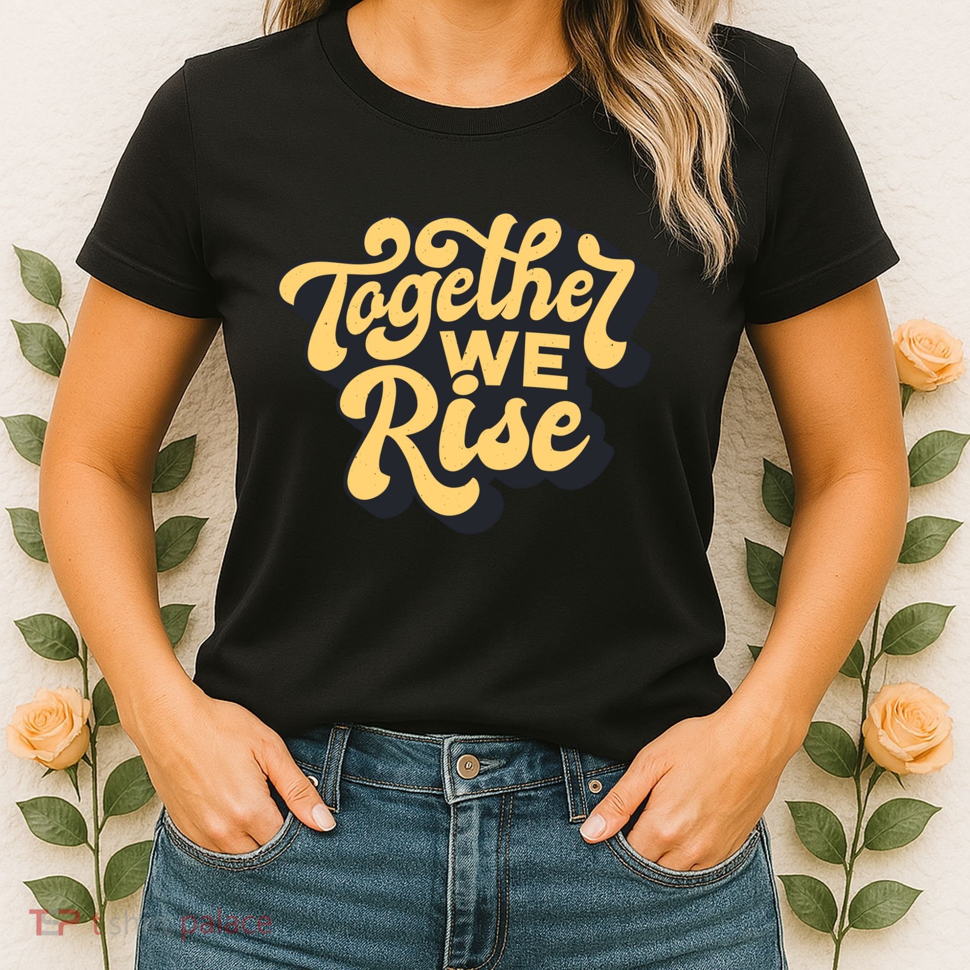 Together We Rise Retro Women's T-Shirt