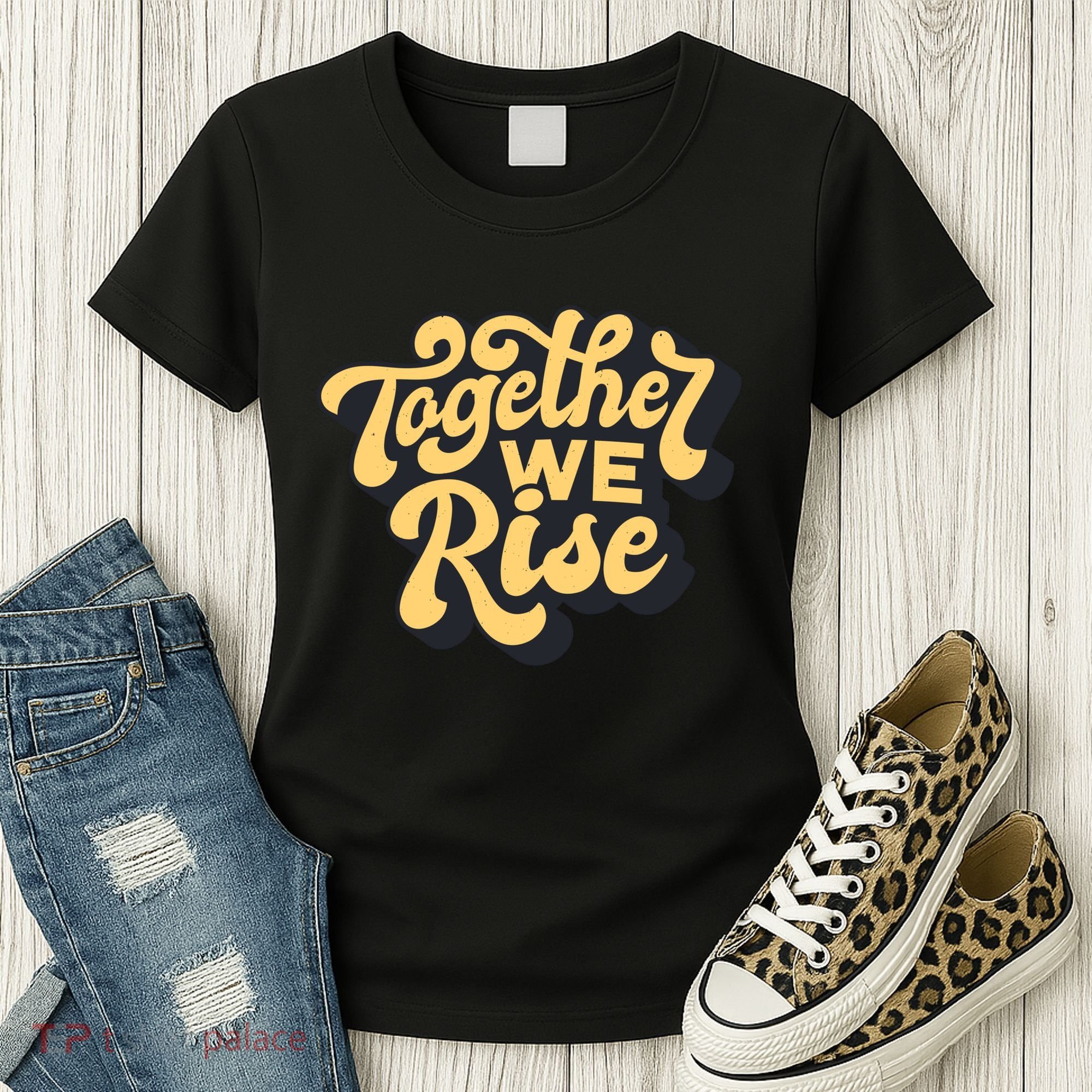 Together We Rise Retro Women's T-Shirt