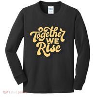 Together We Rise Retro Kids Long Sleeve Shirt thumb 0