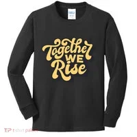 Together We Rise Retro Kids Long Sleeve Shirt thumb 0