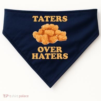 Taters Over Haters Funny Food USA-Made Doggie Bandana