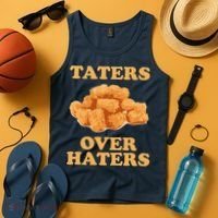 Taters Over Haters Funny Food Tank Top thumb 4