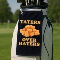 Taters Over Haters Funny Food Golf Towel thumb 2
