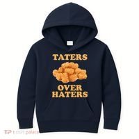 Taters Over Haters Funny Food Kids Hoodie thumb 0
