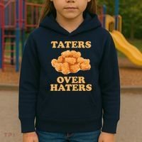 Taters Over Haters Funny Food Kids Hoodie thumb 3