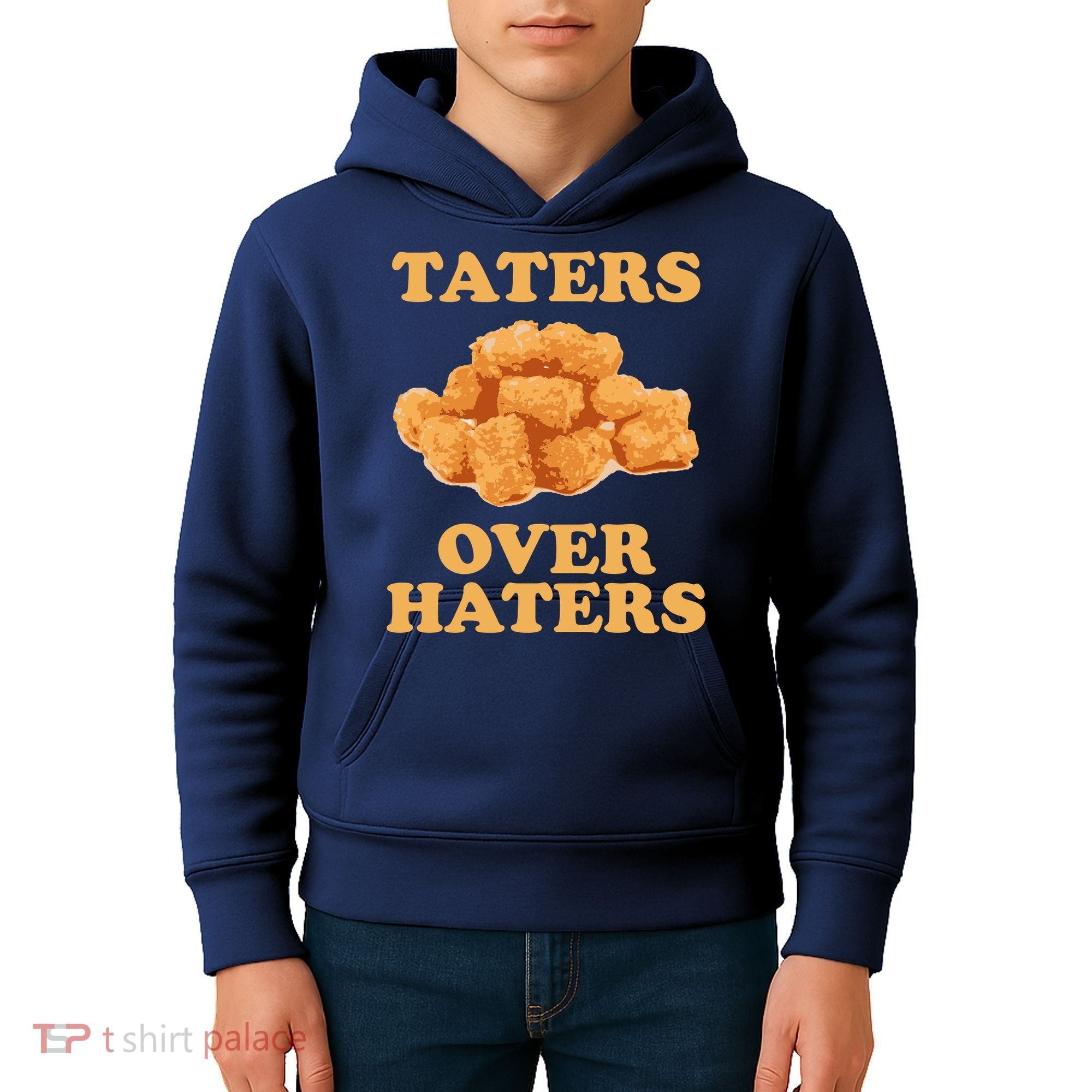 Taters Over Haters Funny Food Kids Hoodie