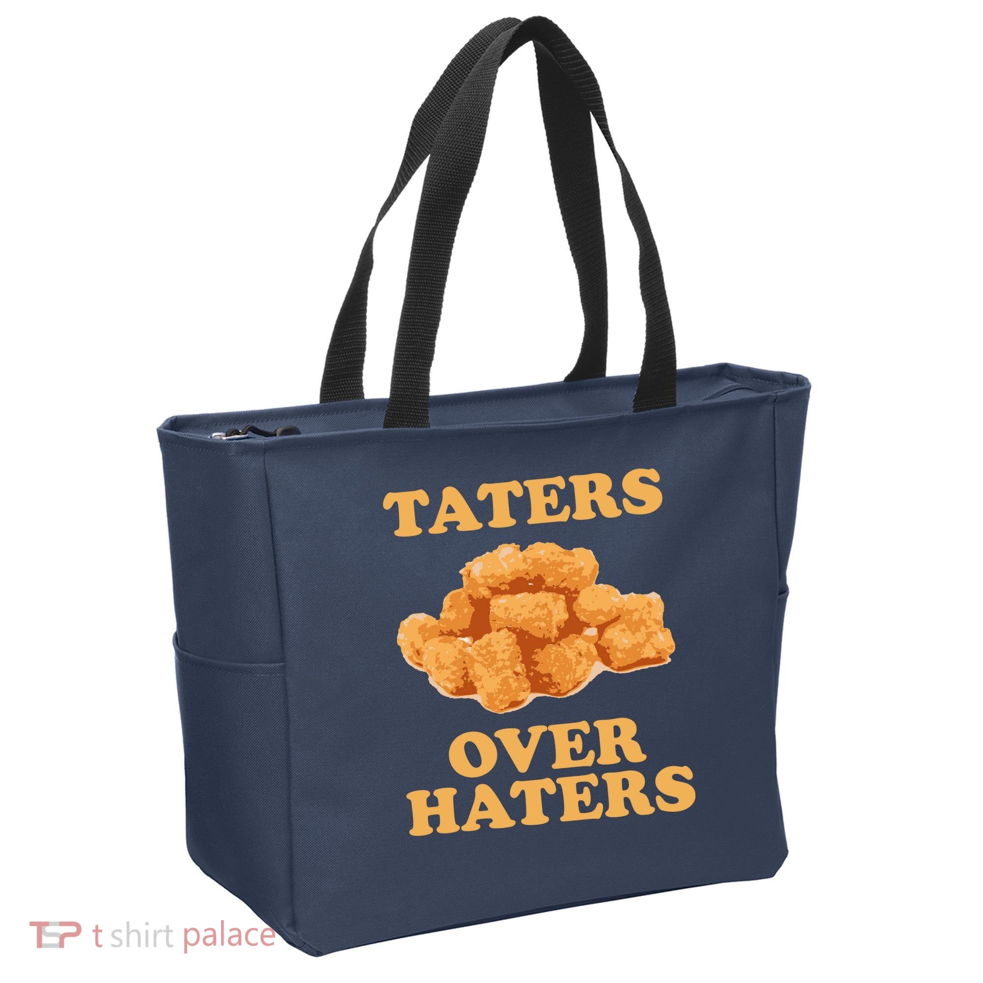 Taters Over Haters Funny Food Tote Bag