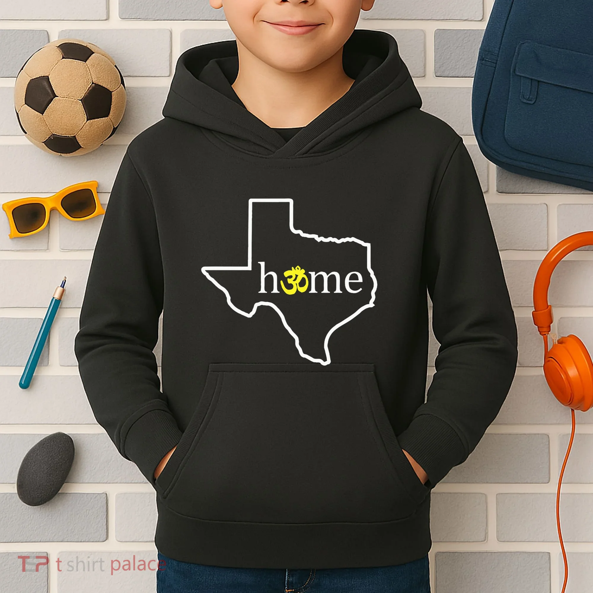 Texas Om Home Kids Hoodie