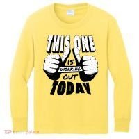 This One Is Working Out Today Kids Long Sleeve Shirt thumb 0