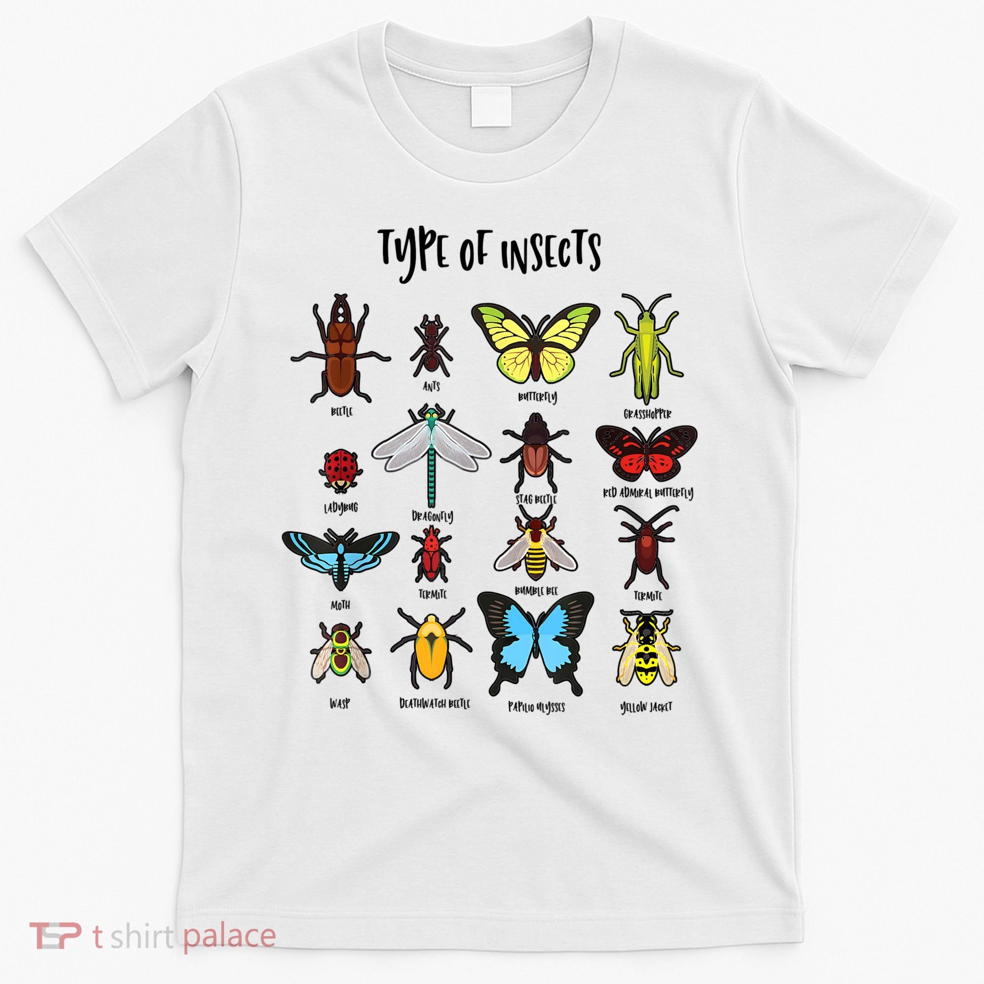 Types Of Insect Collector Bugs Entomology Bugs Beetle Biology Bug T-Shirt