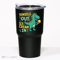 Tonsils Out Ice Cream In Dino Tonsillectomy Tonsil Removal Tumbler thumb 0