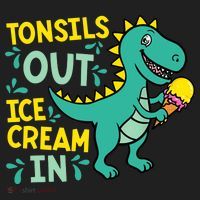 Tonsils Out Ice Cream In Dino Tonsillectomy Tonsil Removal Tumbler thumb 3