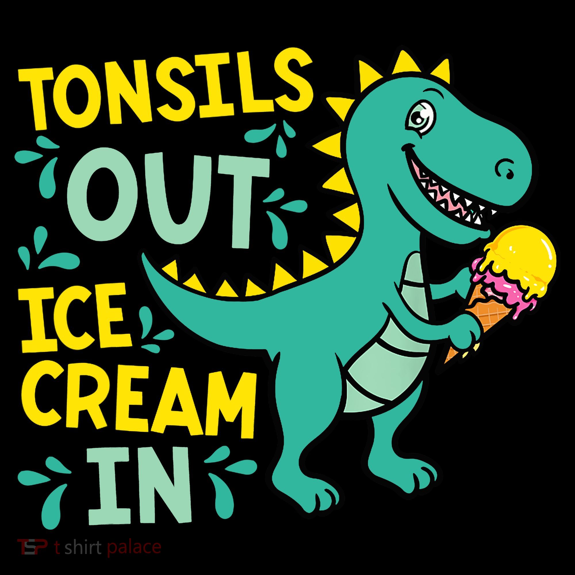 Tonsils Out Ice Cream In Dino Tonsillectomy Tonsil Removal Ornament