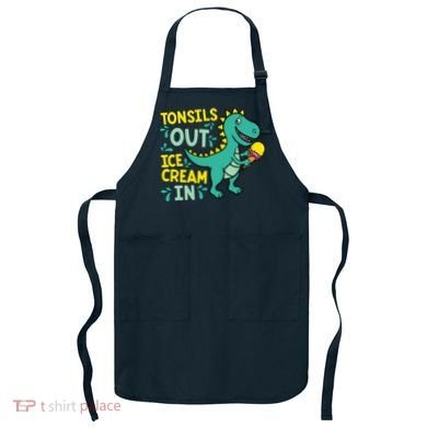 Tonsils Out Ice Cream In Dino Tonsillectomy Tonsil Removal Apron