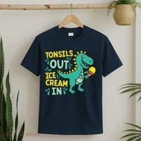Tonsils Out Ice Cream In Dino Tonsillectomy Tonsil Removal T-Shirt thumb 2