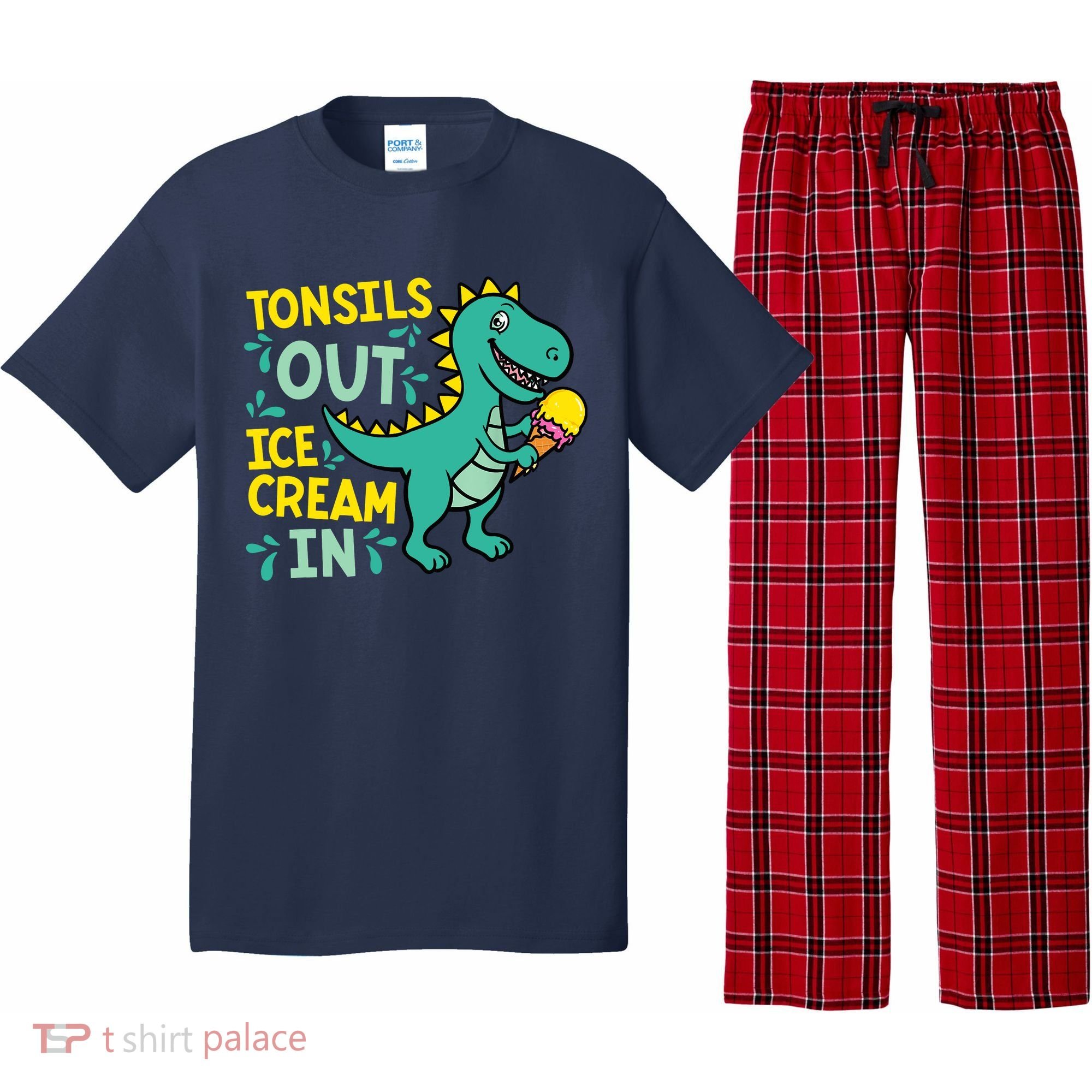 Tonsils Out Ice Cream In Dino Tonsillectomy Tonsil Removal Pajama Set