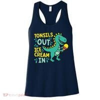 Tonsils Out Ice Cream In Dino Tonsillectomy Tonsil Removal Women's Tank Top thumb 0