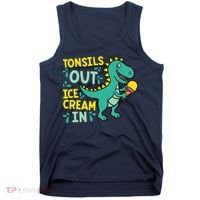 Tonsils Out Ice Cream In Dino Tonsillectomy Tonsil Removal Tank Top thumb 0