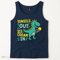 Tonsils Out Ice Cream In Dino Tonsillectomy Tonsil Removal Tank Top thumb 2