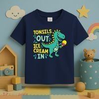 Tonsils Out Ice Cream In Dino Tonsillectomy Tonsil Removal Toddler T-Shirt thumb 3