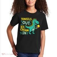 Tonsils Out Ice Cream In Dino Tonsillectomy Tonsil Removal Kids T-Shirt thumb 2