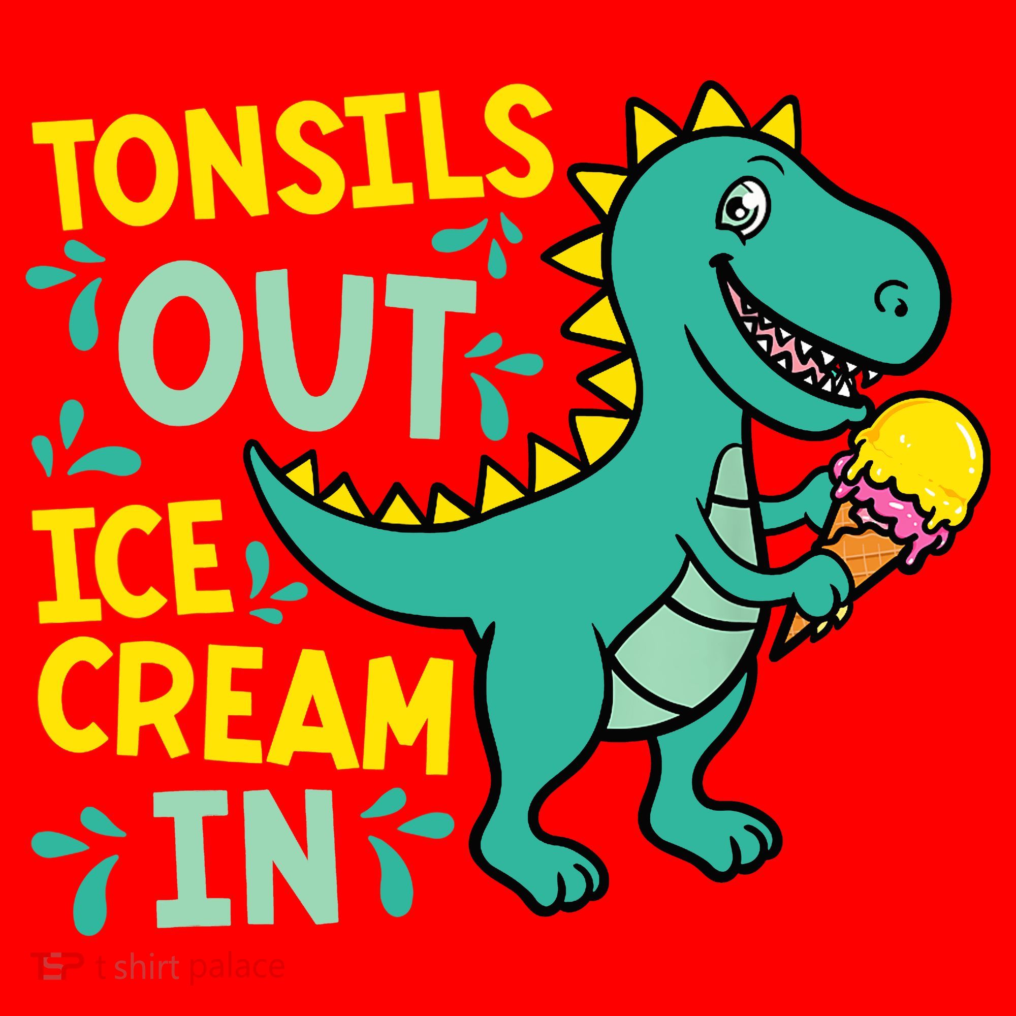 Tonsils Out Ice Cream In Dino Tonsillectomy Tonsil Removal Santa Hat