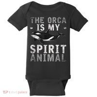 The Orca Is My Spirit Animal Orca Baby Bodysuit thumb 0