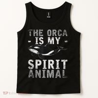 The Orca Is My Spirit Animal Orca Tank Top thumb 2