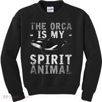 The Orca Is My Spirit Animal Orca Kids Sweatshirt thumb 0