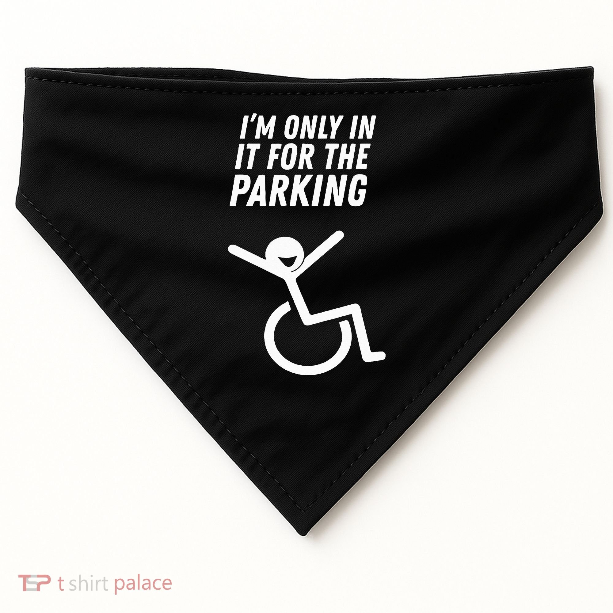 The Original IM Only In It For The Parking USA-Made Doggie Bandana